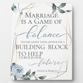 Placa Expositora Bloque de creación de solicitud de boda Dusty Blue