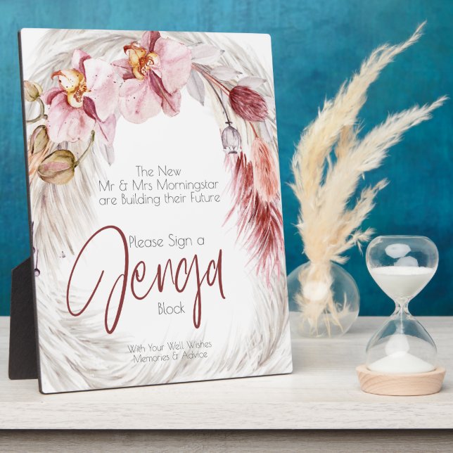 Placa Expositora Bloqueo de gramíneas rusas de marfil rosa de borgo (Lado)