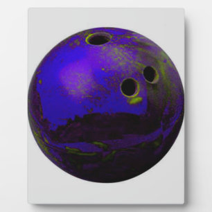 Placa Expositora Blue Bowling Ball Personalizar It