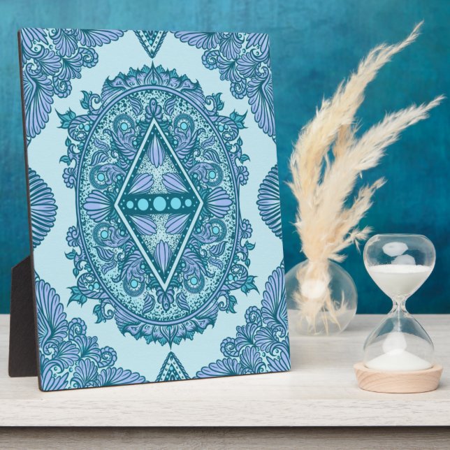 Placa Expositora Blue Diamond Mandala (Lado)