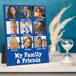 Placa Expositora Blue Friends & Family Name & Photo Dementia 8x10