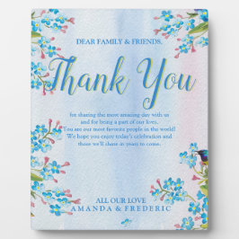 Placa Expositora Blue Olvido-me-nots gracias