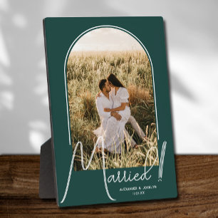 Placa Expositora Boda Arch Photo Emerald Green