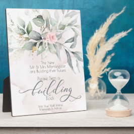 Placa Expositora Boda | Bloque de construcción BOHO Rosa de color r