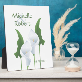 Placa Expositora Boda Calla Lily Personalizado Plaque