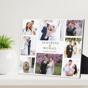 Placa Expositora Boda Collage de fotos elegante