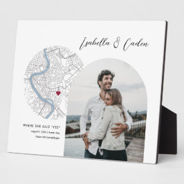 Placa Expositora Boda de compromiso de Mapa de Roma, regalo de foto