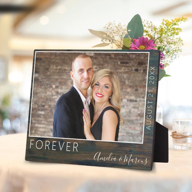Placa Expositora Boda de guión de madera rústica para siempre elega (Subido por el creador)