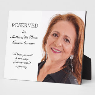 Placa Expositora Boda de la Madre de la Novia en memoria de la Novi
