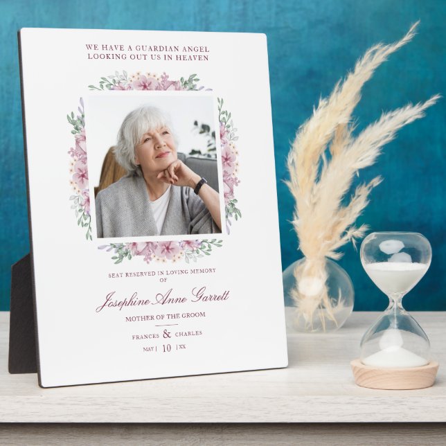 Placa Expositora Boda de recuerdo de la foto: Queridos unos tonos r (Lado)