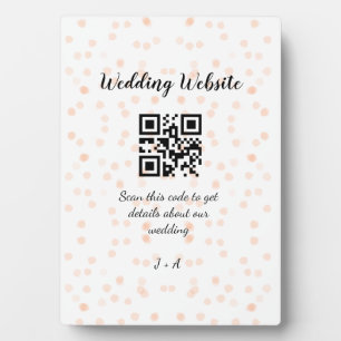Placa Expositora Boda de sitio web escanear código QR para obtener 
