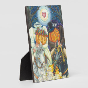 PLACA EXPOSITORA BODA DE SLEEPY HOLLOW, JINETE SIN CABEZA Y NOVIA