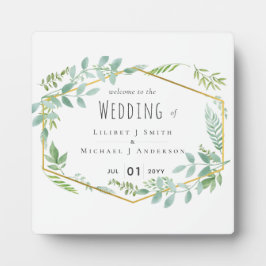 Placa Expositora Boda de vegetación de jardín