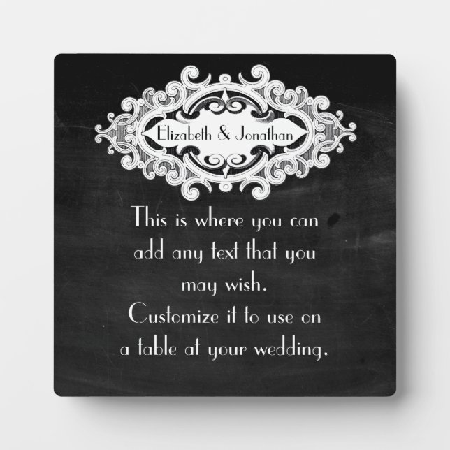 Placa Expositora Boda Edwardian Vintage (Frente)