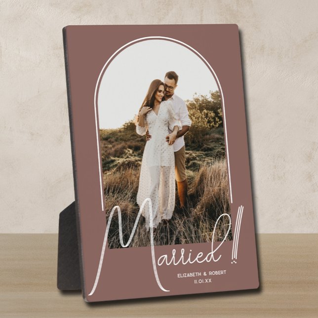 Placa Expositora Boda Foto Rosa Taupe Arco Elegante (Subido por el creador)