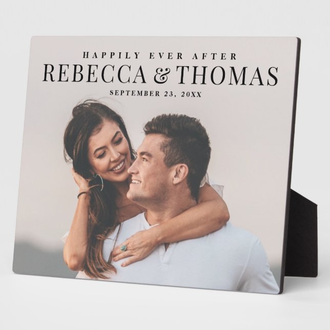 Placa Expositora Boda fotográfico de tipo moderno (Lado)