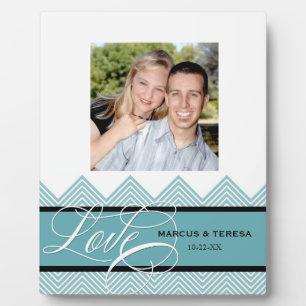 Placa Expositora Boda Moda involucrada Chevron Moderno Personalizad