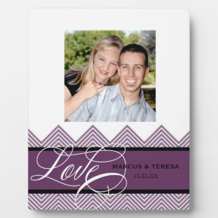 Placa Expositora Boda Moda involucrada Chevron Moderno Personalizad