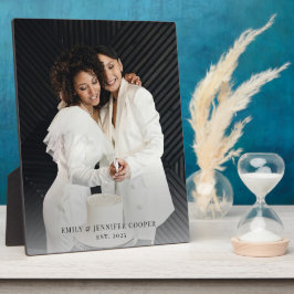 Placa Expositora Boda Pareja Gay Recién Casados Foto Acrílico 