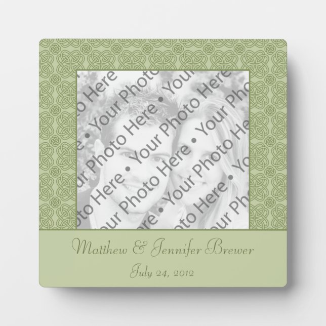 Placa Expositora Boda personalizado Tile Gift & Keepsake con texto (Frente)