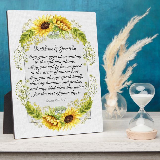 Placa Expositora Boda Poem Plaque (Lado)