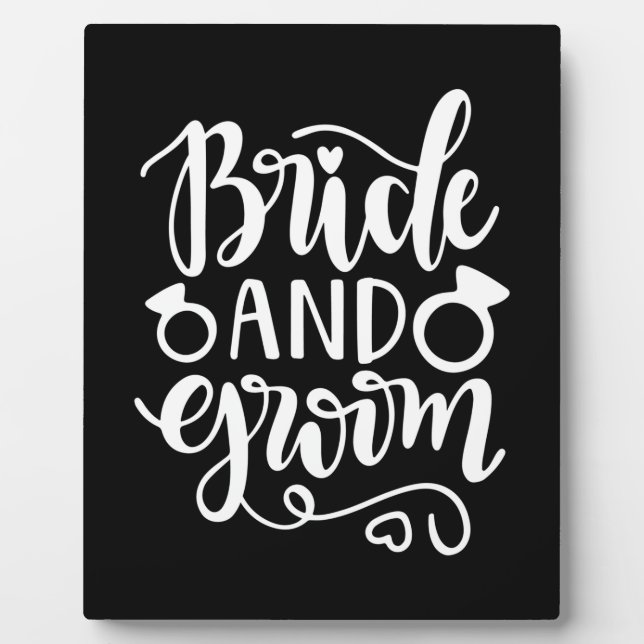 Placa Expositora Boda Regalo Novia Y Groom (Frente)