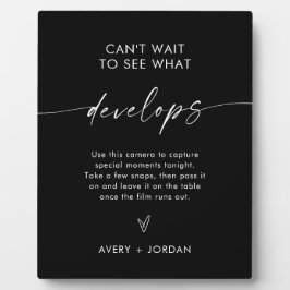 Placa Expositora Boda Rótulo de cámara desechable, juego de fotos B