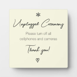 Placa Expositora Boda sin conexión Ceremonia Fancy Calligraphy Plaq