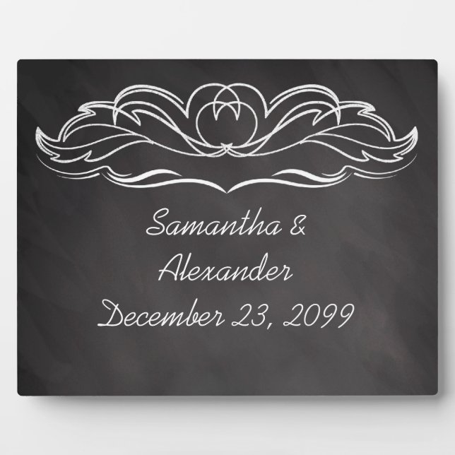 Placa Expositora Boda Slate Chalkboard (Frente)