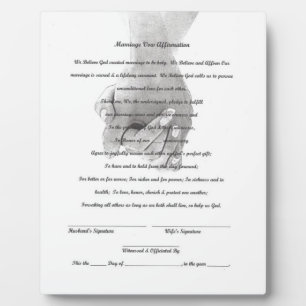 Placa Expositora Boda Vow Renewal Tabletop Plaque con Easel