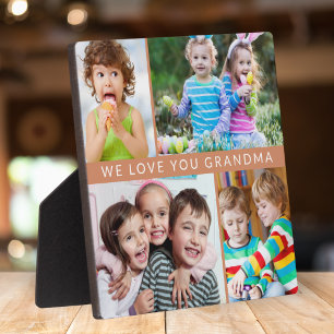 Placa Expositora Boho We Love Grandma 4 Collage de fotos Terracotta