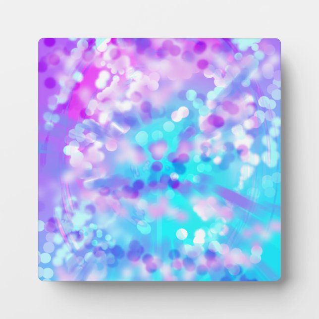 Placa Expositora Bokeh Púrpura Y Azul 7518 (Frente)