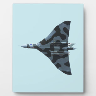 Placa Expositora Bombardero vulcano en vuelo