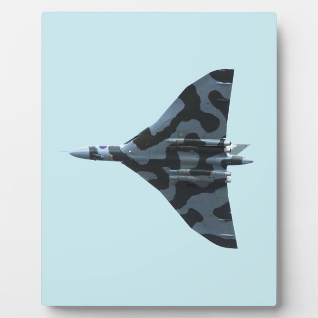 Placa Expositora Bombardero vulcano en vuelo (Frente)