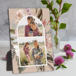 Placa Expositora Bonito Boho Floral Two Photo Plaque