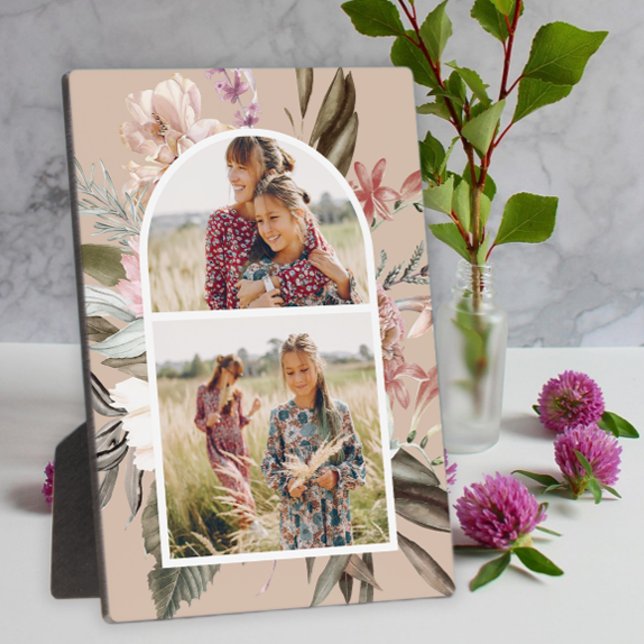 Placa Expositora Bonito Boho Floral Two Photo Plaque (Subido por el creador)