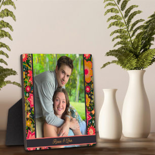 Placa Expositora Bonito Floral Dragonfly Foto Nombres personalizado