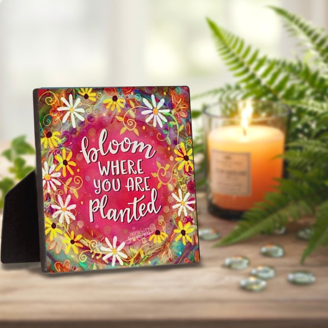 Placa Expositora Bonito Floral Inspirador Bloom Cita Inespiritualid (Subido por el creador)