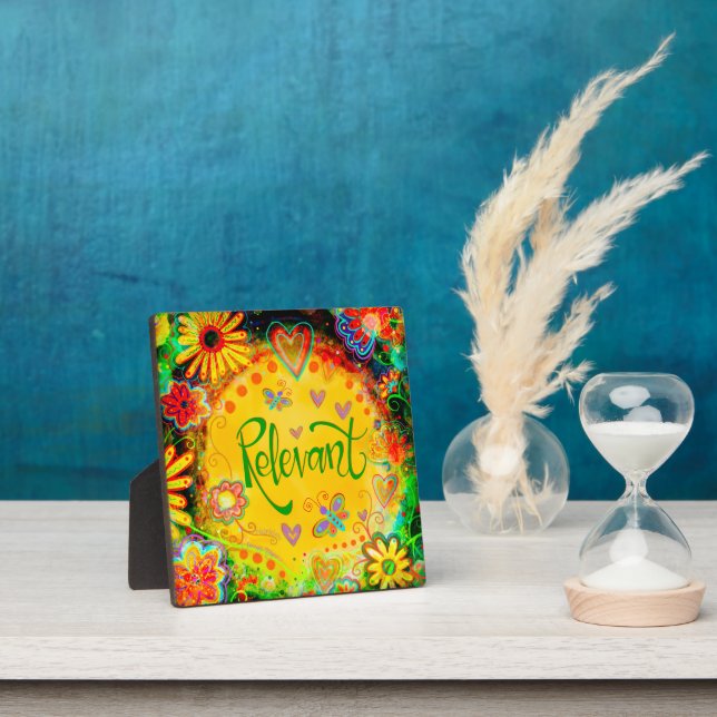 Placa Expositora Bonito Inspirador De La Inespiritividad Floral Per (in situ)