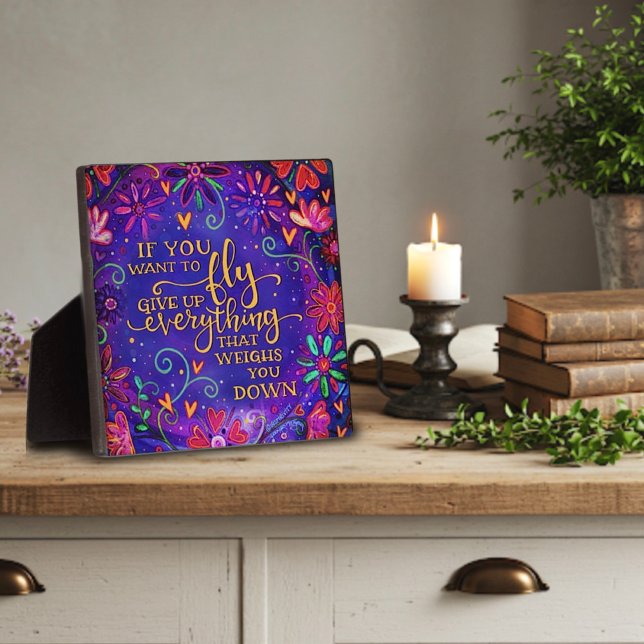 Placa Expositora Bonito morado si quieres volar la inespiritualidad (Subido por el creador)