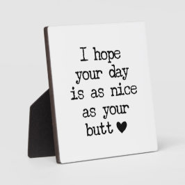 Placa Expositora Bonito Rótulo de baño Butt Farmhouse Funny