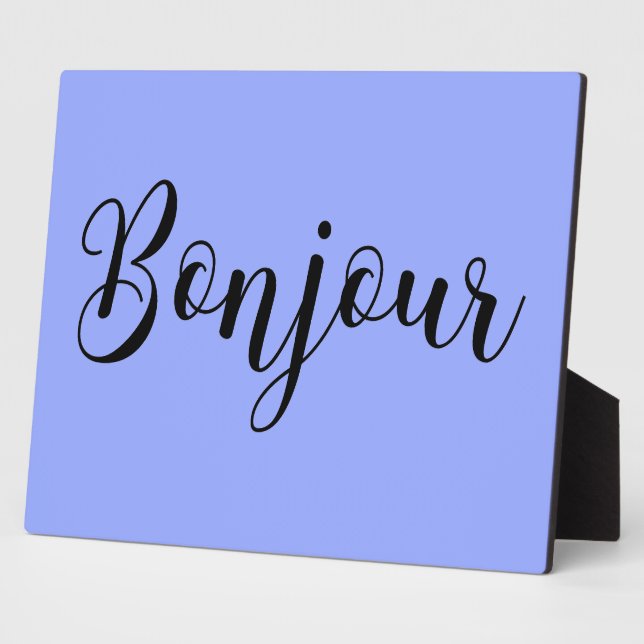 Placa Expositora Bonjour-blackText (Lado)