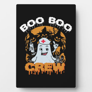 Placa Expositora Boo Boo Crew Enfermera Graciosa Halloween