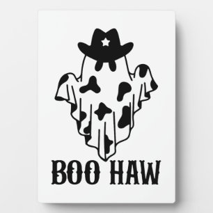 Placa Expositora Boo Haw Gracioso disfraz de Halloween Fantasma Esp