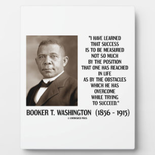 Placa Expositora Booker T. Obstáculos superados en Washington
