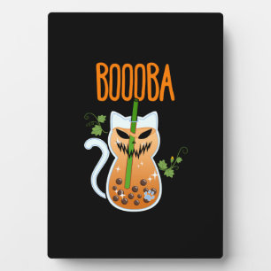 Placa Expositora Boooba Kawaii Boba Bebe Tea Cat Lover Halloween G