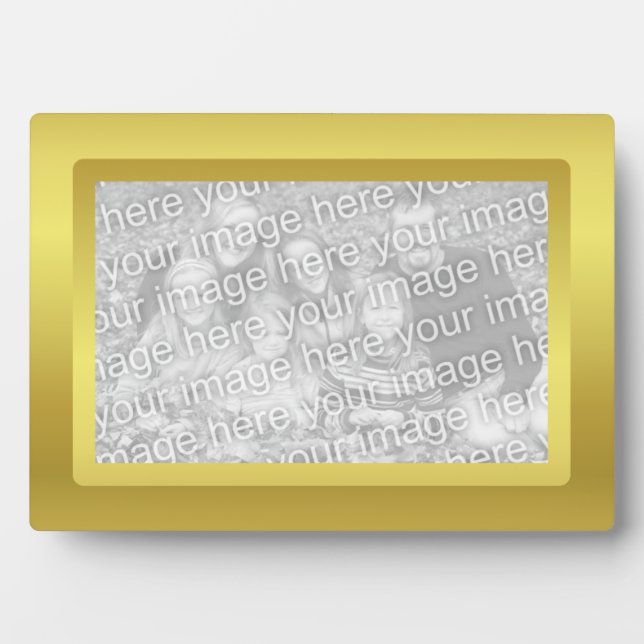 Placa Expositora Borde dorado (Frente)