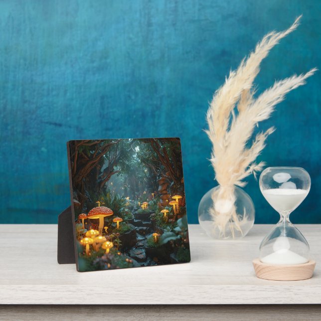 Placa Expositora Bosque de hongos luminosos - Fantasía de Personali (in situ)