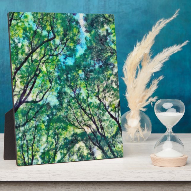 Placa Expositora Bosque verde acuático (Lado)