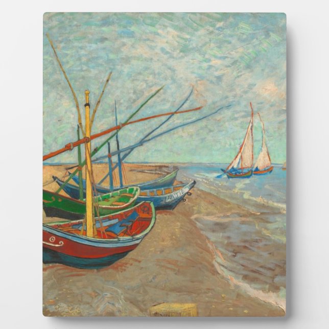 Placa Expositora Botes pesqueros Vincent Van Gogh (Frente)